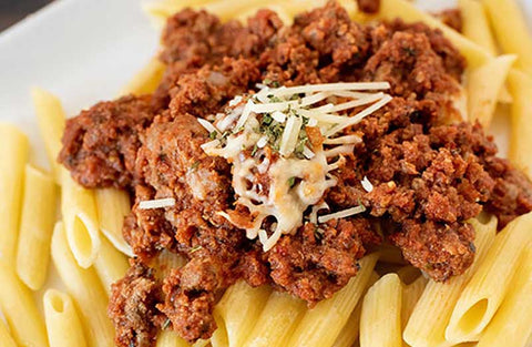 Gluten Free Penne with meat sauce